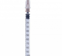 Фото Шприц инъекционный однократного применения 1 мл INEKTA с иглой 27G 1/2" (0,40х13 мм) 100шт/уп.,3600шт/кор., Парамед
