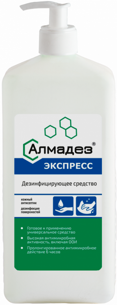 Фото Антисептик для рук Алмадез-Экспресс 1л.(насос-дозатор) 