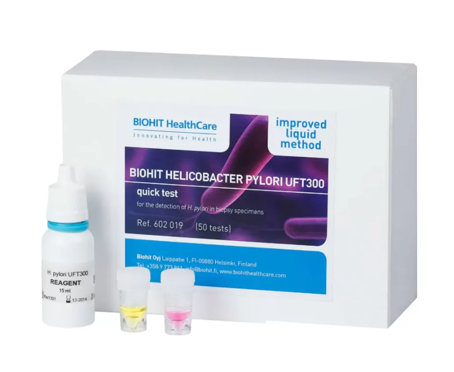 Фото Экспресс-тест для in vitro диагностики инфекции Helicobacter pylor UFT 300, объем 15 мл. (BIOHIT)