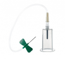 Фото Игла-бабочка "Vacuette" 21G (0,8х19мм) с катетером 19см, луэр-адаптером и держателем (24шт/уп.)