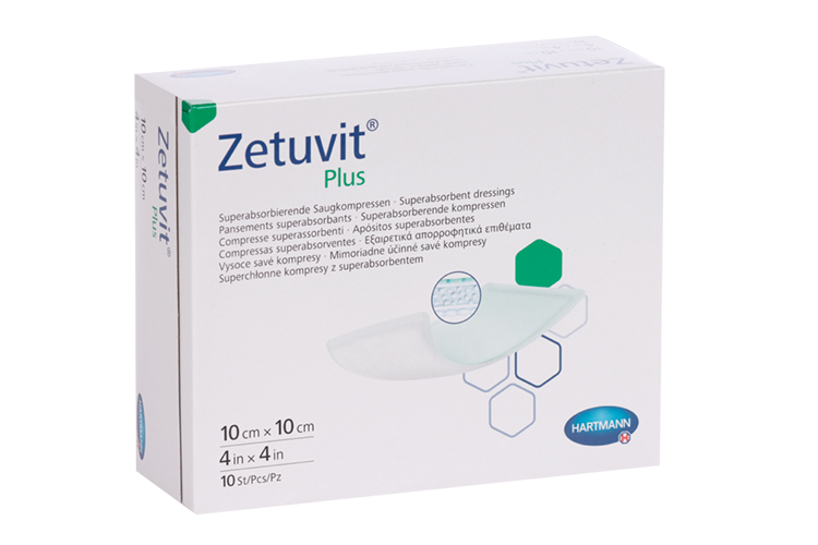 Фото Повязка  Цетувит Плюс (Zetuvit® Plus) суперабсорбирующая, стерильная, 20 x 40 см; 10 шт. Хартманн  