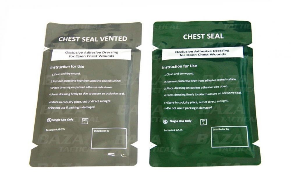 Фото Комплект окклюзионных пластырей Chest Seal + Chest Seal Vented