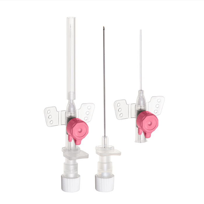 Фото Катетер внутривенный периферический TOPCATH X Plus с инъекционным портом и крыльями модернизированный, FEP, ID 20