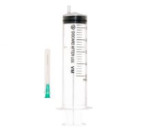 Фото Шприц одноразовый стерильный Vogt Medical 50(60)мл с приложенной иглой 18G (1.2*40мм) Луер Лок, (25шт./уп./400шт./кор.)