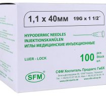 Фото Иглы медицинские инъекционные SFM 1,10 х 40 мм 19G TW №100