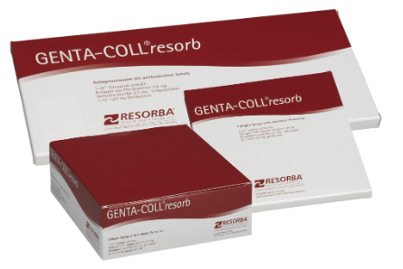 Фото Губка коллагеновая гемостатическая с гентамицином "GENTA-COLL resorb" 5 х 5см (5шт/кор.)