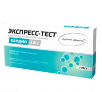 Фото Набор реагентов для иммунохроматографического выявления кардиомаркеров в сыворотке и цельной крови (ИммуноХром-КАРДИО-Экспресс) 3 в 1, 1 шт/упак