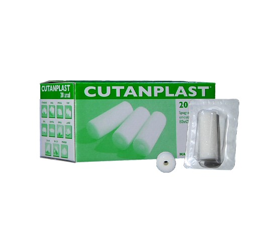 Фото Губка гемостатическая абсорбирующая желатиновая стерильная Cutanplast Anal 80x30Ø мм (20шт/упак.)
