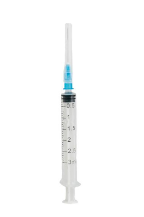 Фото Шприц 3-х компонентный инъекционный 3 мл INEKTA с иглой 23G*1" (0,6х25 мм) 100шт/уп.,2400шт/кор., Beijing(ЧЗ)