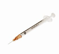 Фото Шприц 3-х комп. инсулиновый 1 мл,  U-100, с надетой иглой 26 G 1/2" (0,45х12 мм) SFTrio, ПП, 3200шт/кор. /100шт./уп., SF Medical(ЧЗ)