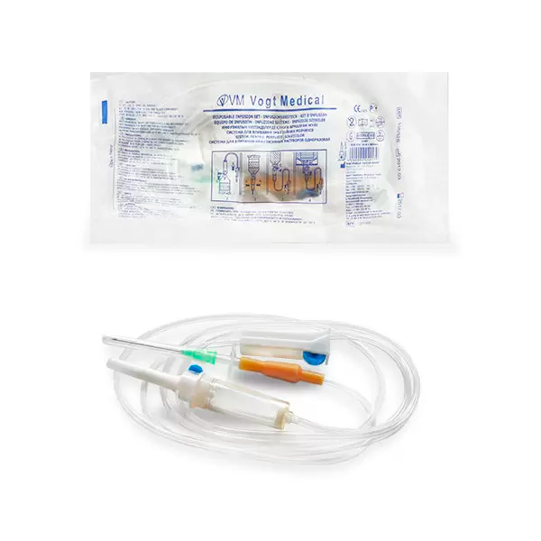 Фото Система для вливания инфузионных растворов 140 см, 21G (0.8х40мм)  Vogt Medical (50шт.уп./500шт кор.)(ЧЗ)