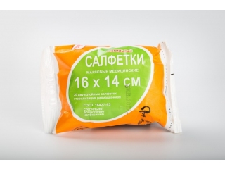 Фото Салфетки марл. мед. стер. 16х14 №20 2-х сл. (36 г/м2) ЭКСТРА ВераМед(ЧЗ)
