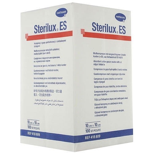 Фото Салфетки нестерильные STERILUX ES: 10х10 см; 8 слоев; 21 нить; (уп. 100 шт)(ЧЗ)