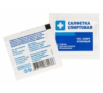 Фото Салфетка спиртовая антисептическая из нетканого материала, стерильная, одноразовая, размер 30х60мм, с блоками по 800шт. Грани(ЧЗ)
