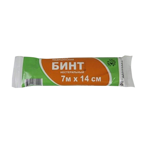 Фото Бинт мед. н/стер. инд.уп., 7м х 14см, пл.32, ВераМед (250шт/кор.)(ЧЗ)