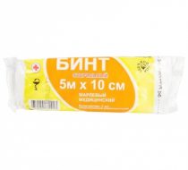 Фото Бинт марлевый стерил. инд.уп., 5м х 10см, пл.28, ВераМед (450шт/кор.)(ЧЗ)