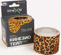 Фото Кинезио тейп, бинт нестерильный адгезивный восстанавливающий Kinexib Pro Wild (5м*5см) Леопард