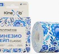 Фото Кинезио тейп, бинт нестерильный адгезивный восстанавливающий Kinexib Classic Культурный Код (5м*5см) Гжель
