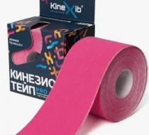 Фото Кинезио тейп, бинт нестерильный адгезивный восстанавливающий Kinexib Ultra Diamond (5м*5см) Розовый